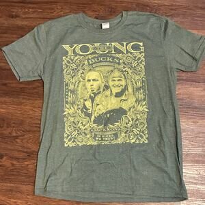 Young Bucks T-Shirt Large Bullet Club NJPW AEW Pro Wrestling Loot Exclusive